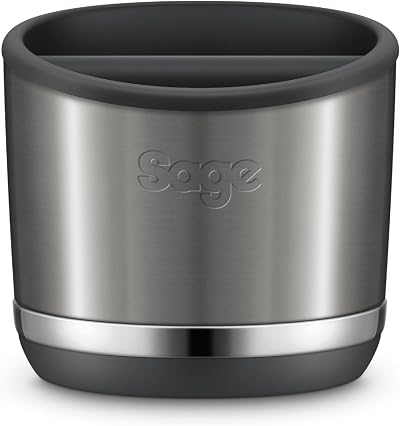 Sage The Knock Box 20 Black Stainless Steel Coffee Grounds Dispenser