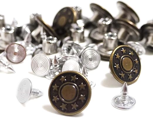 Amazon クラフトライフ ジーンズタックボタン 15mm 個 アンティークゴールド ボタン 通販