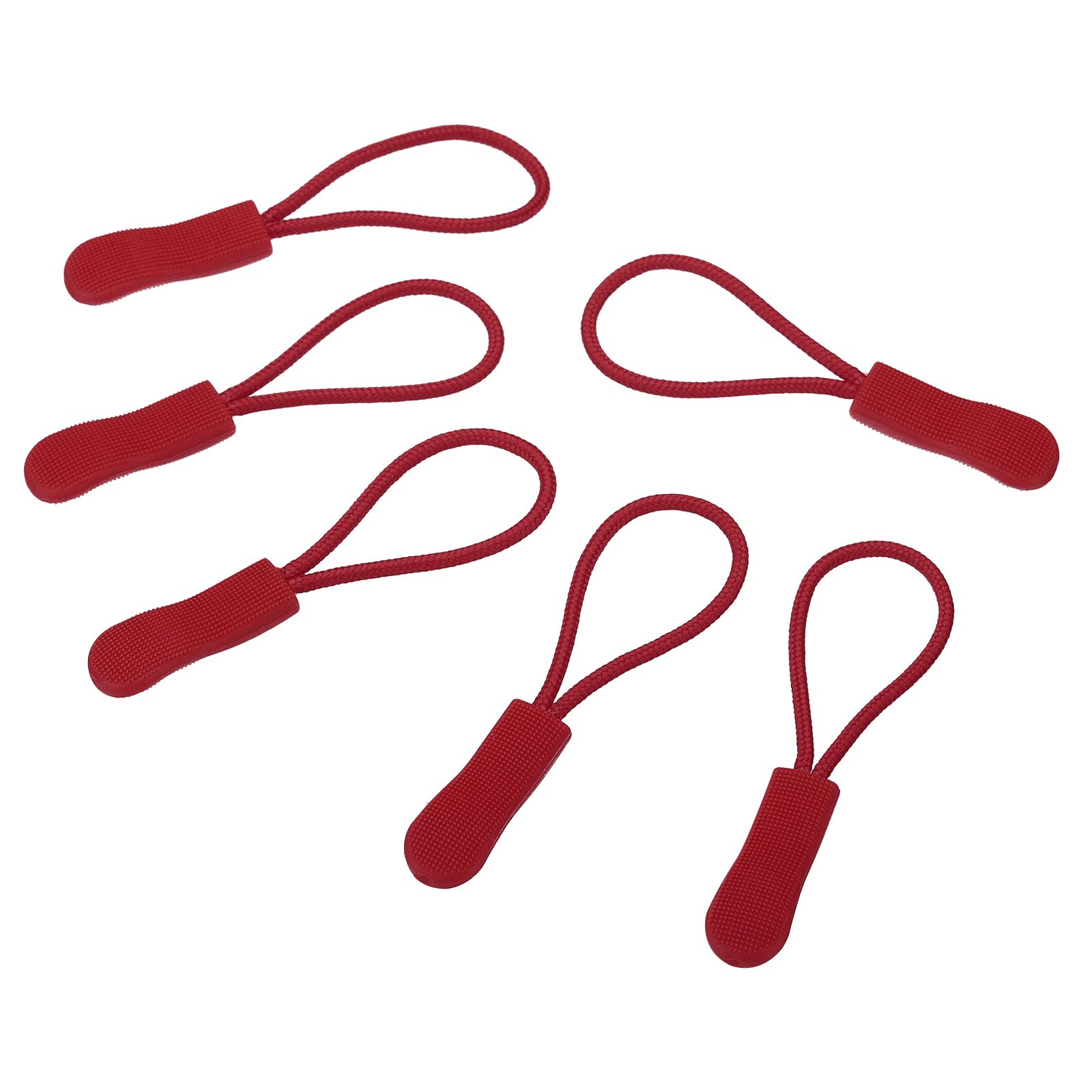 PATIKIL Zipper Pulls Replacement, 30 Pack Extension Cord Handle Fix Tab Tag Extender Fixer Puller for Luggage Backpacks Jackets, Dark Red — image 1