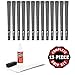 Karma Golf Grip Kit with Tape & Solvent Vise Clamp (13 Piece), Midsize/(+1/32"), Black/White Velvet