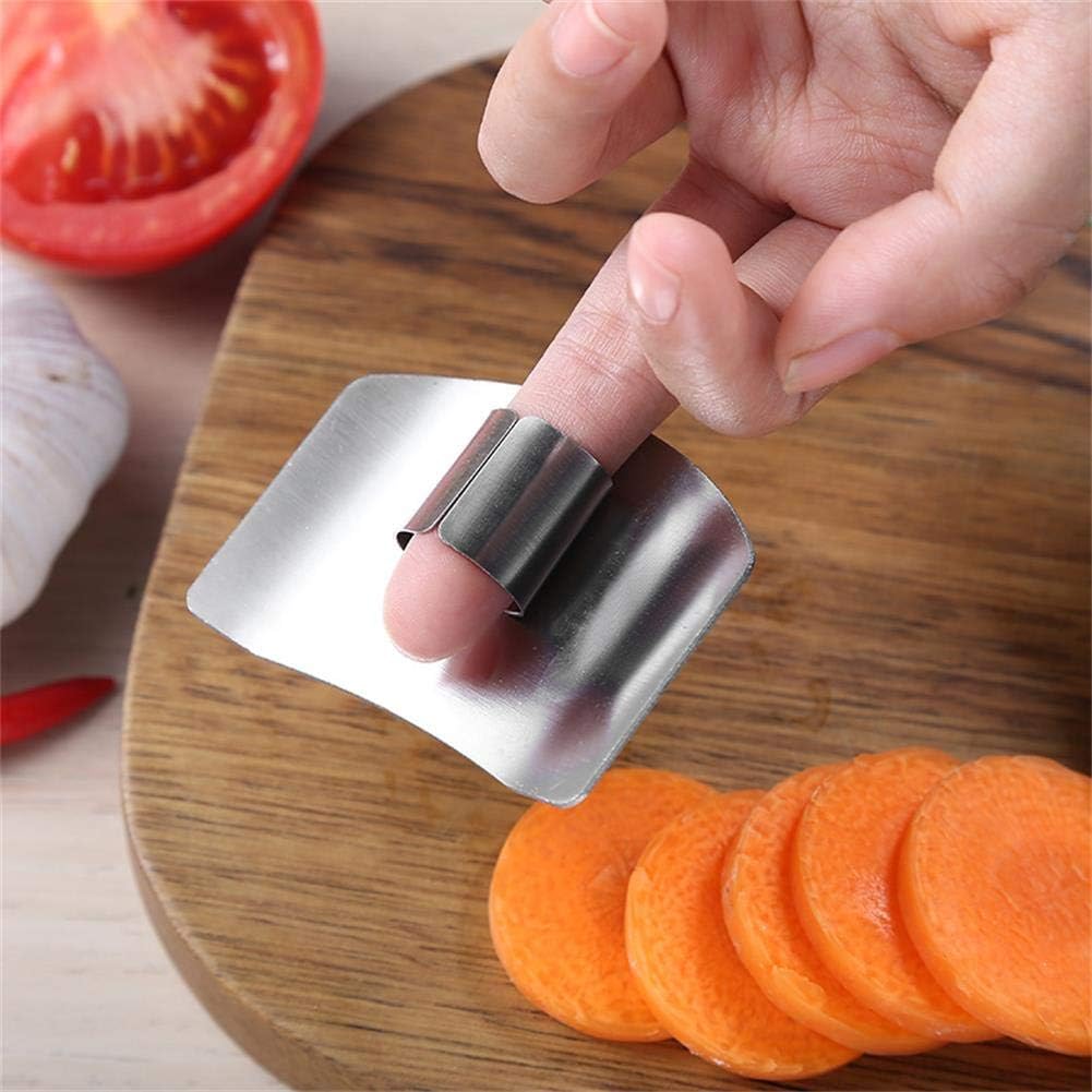 Jupswan Stainless Steel Finger Guards for Cutting Knife Cutting Protector Kitchen Tool Guard Finger Protector Avoid Hurting When Slicing and Chopping 2 Pack: Kitchen & Dining