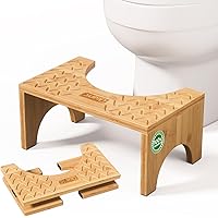 DEANIC Foldable Toilet Potty Stool for Adults, Bathroom Non-Slip Poop Stool,18cm Toilet Assistance Steps Stool for Kids Senio