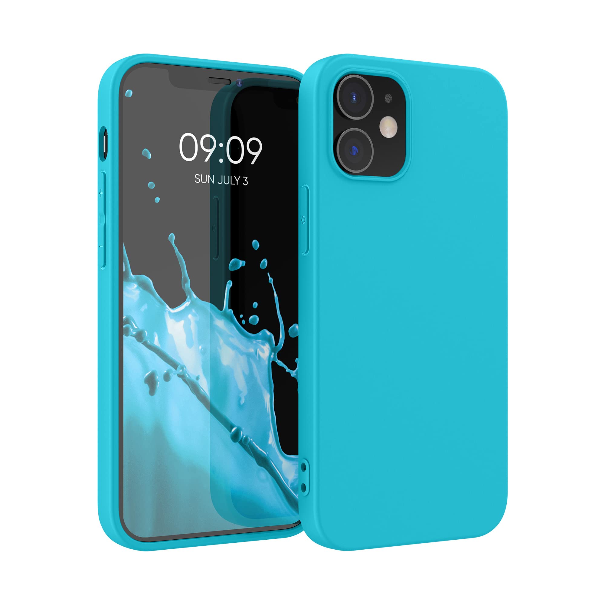 kwmobile Case for Apple iPhone 12 / iPhone 12 Pro Case - Soft Cover - Shockproof TPU Material - Wireless Charging - Ocean Blue