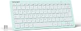 TECKNET 2.4G Wireless Keyboard UK Layout Compact Silent 12 Months Battery