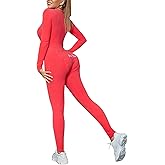 Women's Long One Piece Pajamas with Drop Seat Butt Flap Sexy V Neck Jumpsuit Romper Bodycon Bodysuit Sleepwear