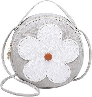 Amazon Co Jp チューカー レディース Puレザー ショルダーバッグ ミニバッグ ポーチ ポシェット 斜め掛け フラワー図案 可愛い ハンドバッグ ラウンドバッグ まどか 手提げバッグ 小物入れ 軽量 便利 グレーf シューズ バッグ