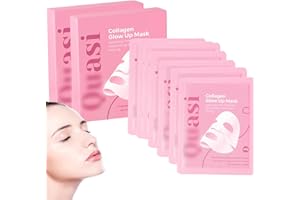 JQJQ Quasi Collagen Glow Up Mask 2.0, Quasi Bio Collagen Face Mask, Firm Skin Deep Hydrating Masks for Wrinkle Reduction and Pore Minimization - Glow like Glass Skin (2 BOX-8PCS) 7-14 Days delivery