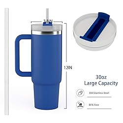 YOUEXPERT 30 oz Tumbler with Handle and Straw, 30oz