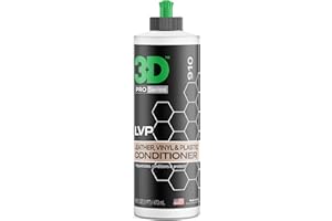 3D Leather, Vinyl & Plastic Conditioner | Restores, Conditions & Protects Car Interiors | Non-Greasy UV Protection for Seats, Steering Wheels, & Trim |16 oz