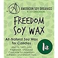American Soy Organics - 1 lb Freedom Soy Wax Beads for Candle Making - Microwavable Wax Beads - Premium Candle Making Supplies