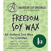 American Soy Organics - 1 lb Freedom Soy Wax Beads for Candle Making - Microwavable Wax Beads - Premium Candle Making Supplies