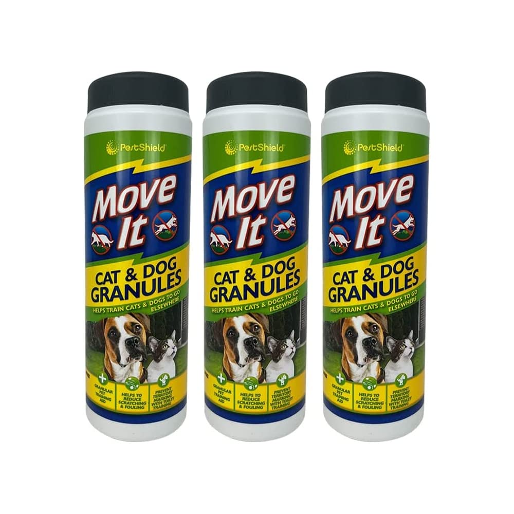 PHG Natural Non-Toxic Dog and Cat Repellent Granule | Indoor and Outdoor Cat and Dog Deterrent/Protection for Home and Garden | Extra Efficient Cat and Dog Scatter Granules | 240 Gram (Pack of 3)