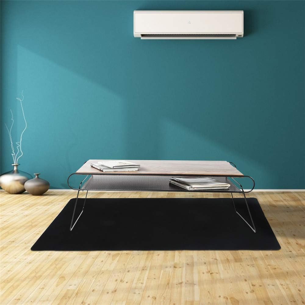 (55x35 Inch) PVC Office Chair Mat, Rectangle Computer Chair Mat for Hardwood Floors Protection -Black : Office Products