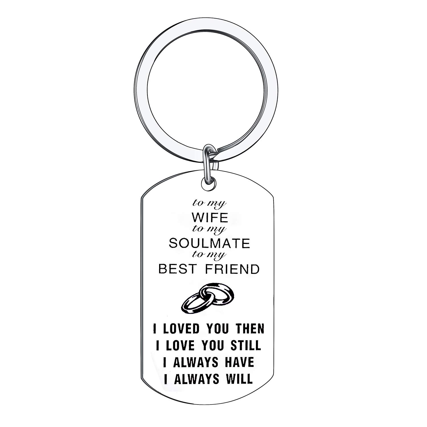 BESPMOSP Wife Keyring Women Couple Gifts Valentines Gifts for Her Wife Gifts from Husband Wife Gift for Wifes My Wife Present Wife Couple keyring — image 1