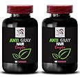 Anti gray hair supplement - ANTI GRAY HAIR COMPLEX - Gray hair supplement, Fresh tone, Color reawakening, Hair color treatment, Gray tone control, Anti gray hair capsule, Color support 2Bot 120Caps