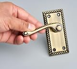 Designer Levers Georgian Roped Design Lever Door Handles Antique Brass 1 Pair view 5