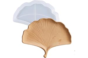 Wehous Ginkgo Leaf Tray Silicone Molds for Epoxy Resin Leaves Shape Tray Resin Mold Container Jewelry Plate Trinket Holder Mold Display Storage Dish Mold for Resin Concrete Craft Ornament
