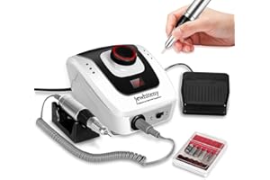 JEWHITENY 35000 RPM Professional Nail Drill Machine, Portable Electric Efile Drill for Shaping, Buffing, Removing Acrylic Nails, Gel Nails Manicure Pedicure Kit