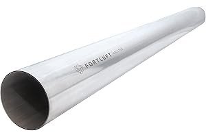 FORTLUFT Universal Mandrel Exhaust Bend Pipe & Elbow Stainless Steel (Straight Pipe, 3.00''/76mm)