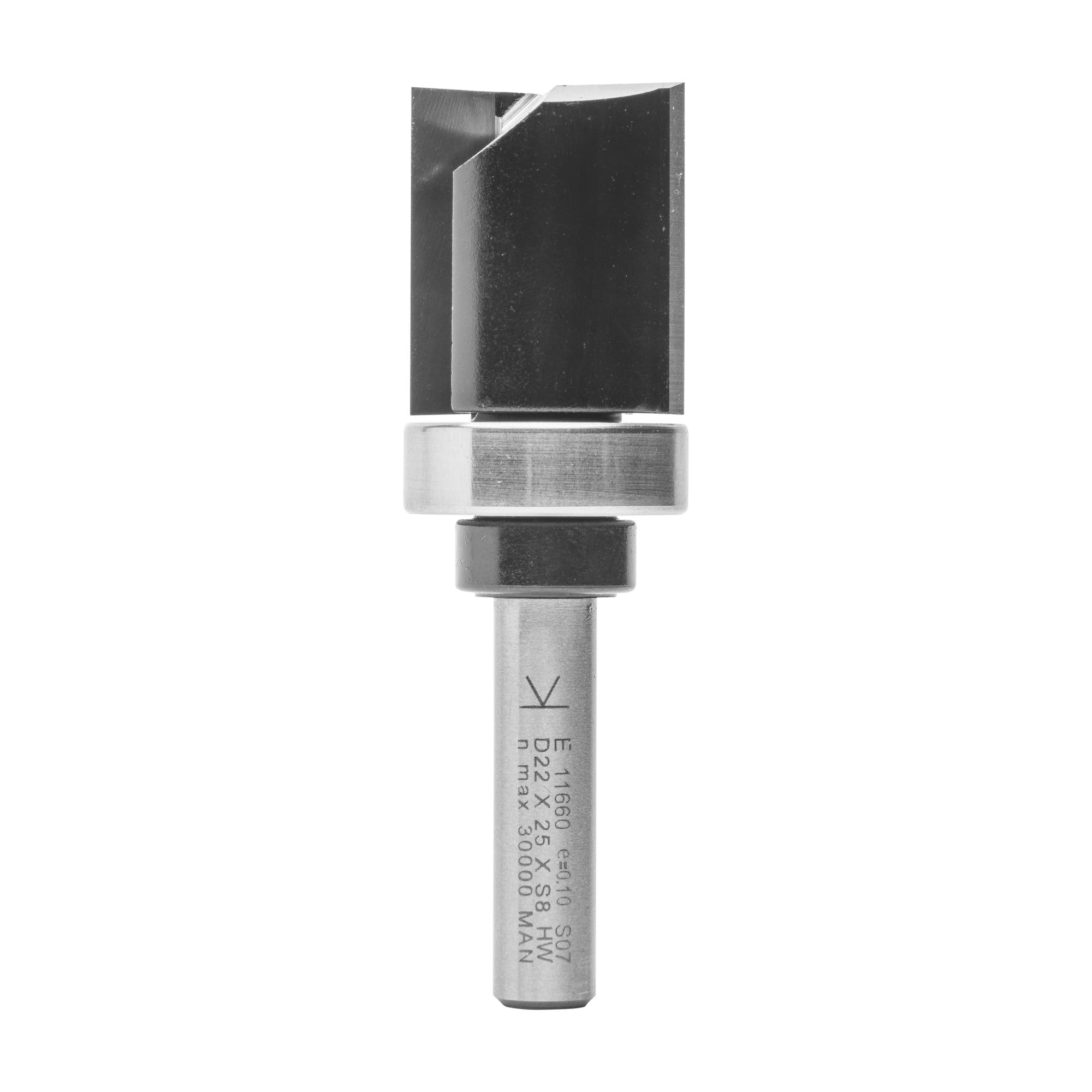 ENT 11660 Trimming Cutter Tungsten Carbide TC, Shank (S) 8 mm, Diameter (D) 22 mm, NL 25 mm, SL 32 mm, GL 64 mm, with Ball Bearing — image 1