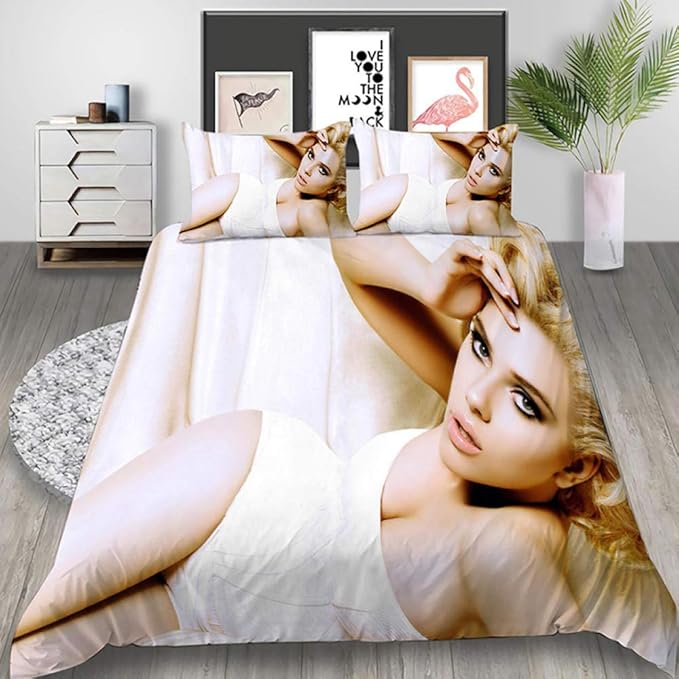 YMYGYR Sexy Goddess Scarlett Impresa en 3D con Ropa de Cama con patrón