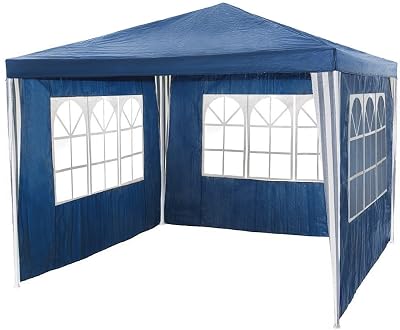Panana 3x3m Waterproof Garden Gazebo Party Tent with 4 Sides - Blue