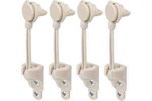 IVYSUN Coolaroo Shade Replacement Parts with New End Cap,Used for Coolaroo Outdoor Blind,Tie Down Kit for Coolaroo Exterior Roller Shade(Beige,2 Set)