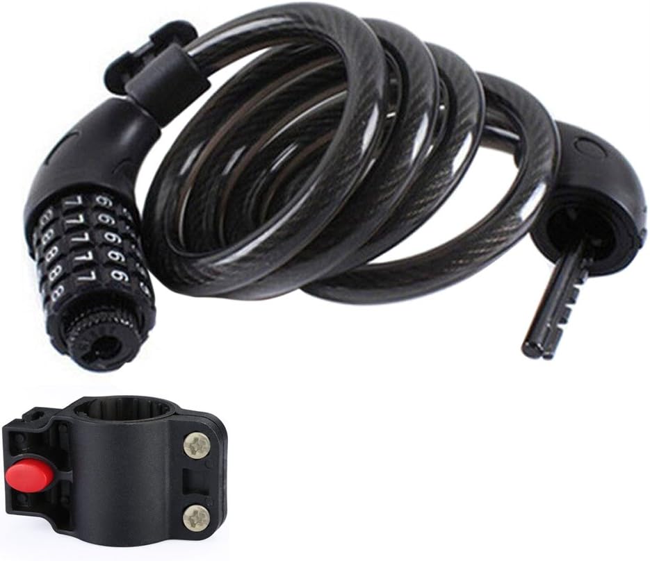 High Quality Safe Bicycle Lock with Bike Lock Bicycle 5 Digit Intelligent Key Cable Lock 1.2 m Length