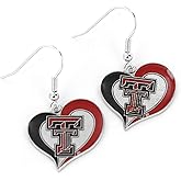 aminco NCAA womens Swirl Heart Earrings