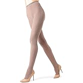 MeMoi Toronto Cable Cotton Tights for Women, Cozy and Breathable Warm Sweater Tights - Sizes S to XL