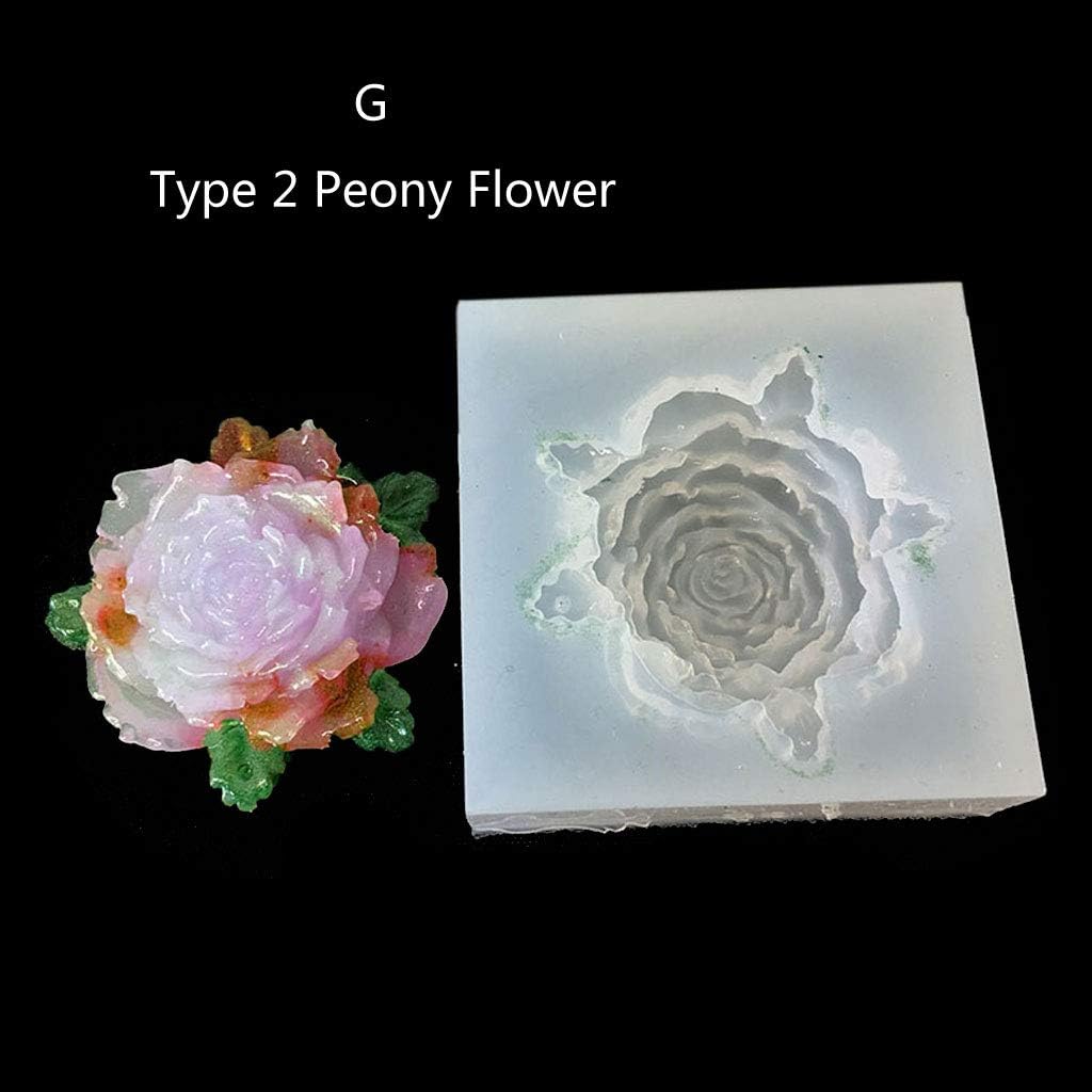 XIANSHI New DIY Flower Silicone Molds Resin Camellia Peony Daisy Lotus Flower Jewlery Making, DIY Silicone Molds Making Craft Meaningful Handmade Works