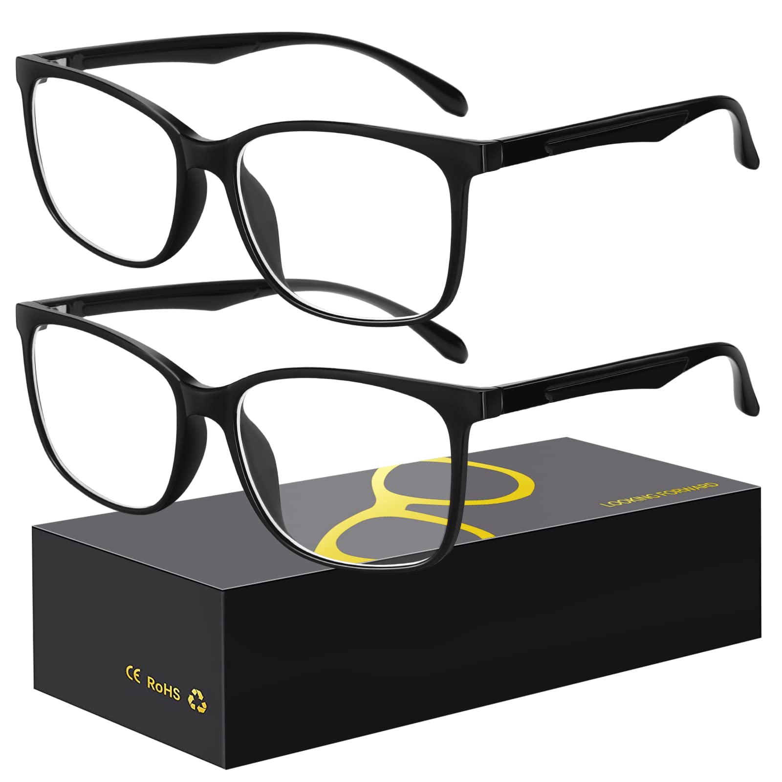 Photo 1 of hunsquer Blue Light Glasses for Women Blue Light Blocking Glasses Men Computer Gaming Blue Screen Glasses Mens Blue Light Blocker Glasses