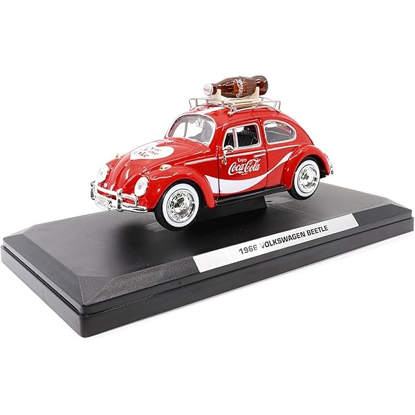 Amazon.com: 1966 Volkswagen Beetle Red Enjoy Coca-Cola with