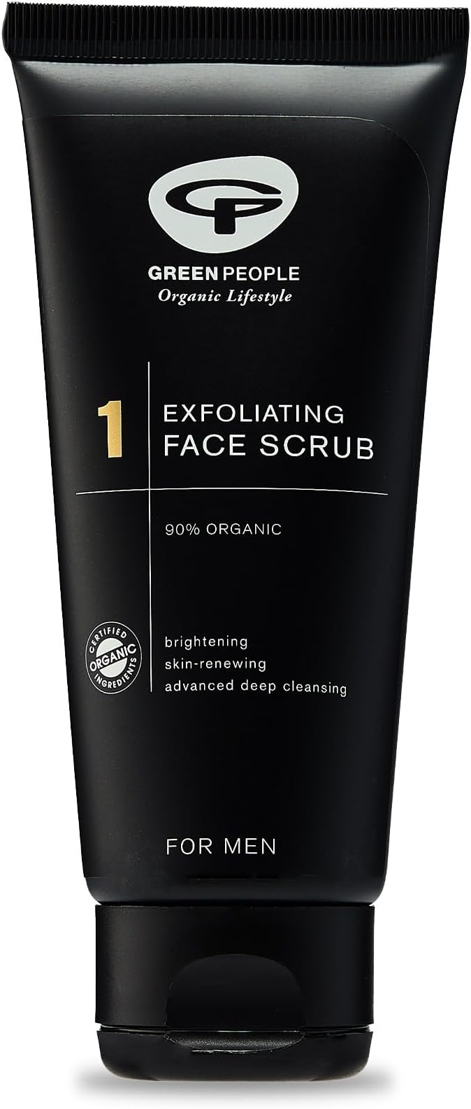 Green People For Men Exfoliating Face Scrub 100ml Organic Natural Brightening