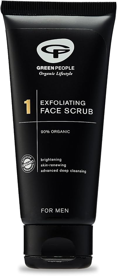 Green People For Men Exfoliating Face Scrub 100ml Organic Natural Brightening