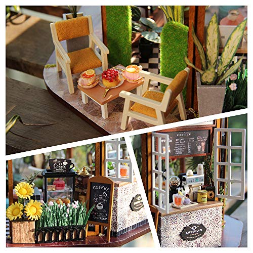 CUTEBEE Dollhouse Miniature with Furniture, DIY Wooden Dollhouse Kit