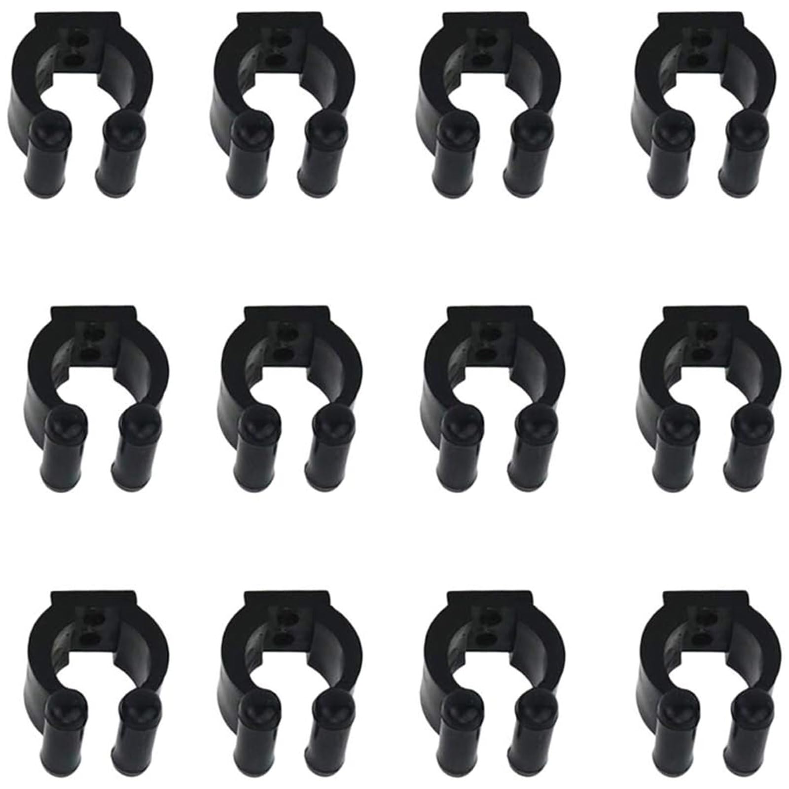 Billiards Snooker Cue Locating Clip Holder Fishing Pole Rod Holder Clips for Pool Cue Racks Fishing Rod Storage Rack Black 12 Pcs
