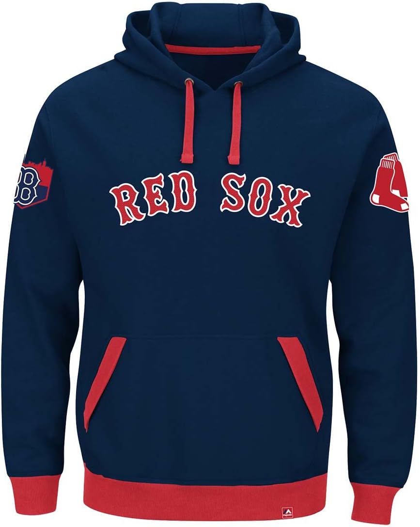 Amazon.com : Majestic Boston Red Sox MLB Third Wind Men's Hooded Sweatshirt : Clothing