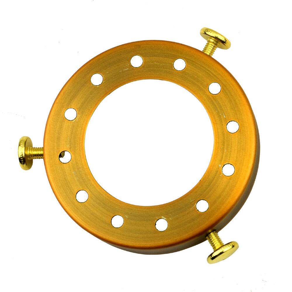 LEDSone Vintage Pendant Light Socket lampshade Holder top Collar Ring Adapter Lamp Base Solid Metal Thread Shade Fitter Industrial Retro Cap Separate Lighting Accessories (Yellow Brass)