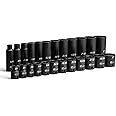 Capri Tools 3/8 in. Drive SAE Shallow and Deep Impact Socket Set (24-Piece)
