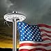 Solar Flag Pole Light, AYY IP65 Waterproof Outdoor Auto Flagpole Lighting Long Lasting Night Light with 26 Super Bright LED Lights for Tent Camping Lawn Patio Garden (White)
