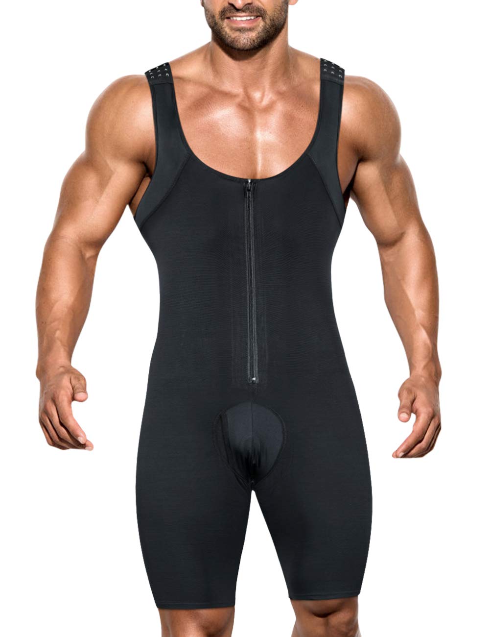 Photo 1 of NonEcho Men Shapewear Tummy Control Full Body Shaper Slimming Bodysuit Plus Size 2XL