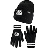 Ultra Game Adults NFL Official Super Soft Marled Winter Beanie Knit Hat With Warm Touch Screen Gloves