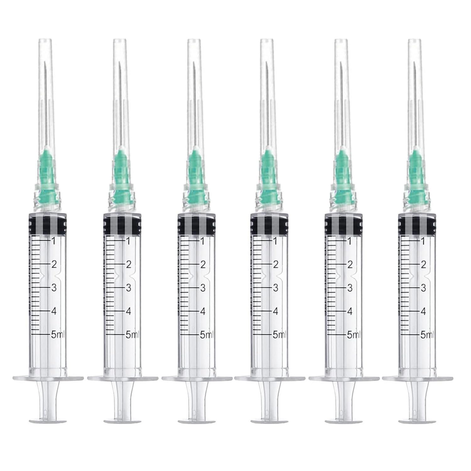 Photo 1 of 10 Pack 5ml/cc Disposable Luer Lock Lab Syringes with 21Ga 1.5 Inch Needle , Individually Sealed Packed