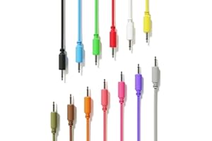 ExcelValley - Mono Modular Patch Cables TS 3.5mm 1/8 inch Eurorack Synthesizer [13-Pack | 60 cm - 23.62"]