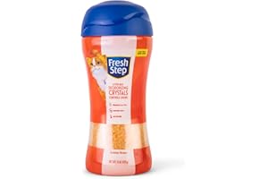 Fresh Step Cat Litter Crystals in Tropical Summer Breeze Scent - Cat Litter Box Deodorizer - Combats Odors and Neutralizes Smells to Keep Your Home Clean, 15 Ounce