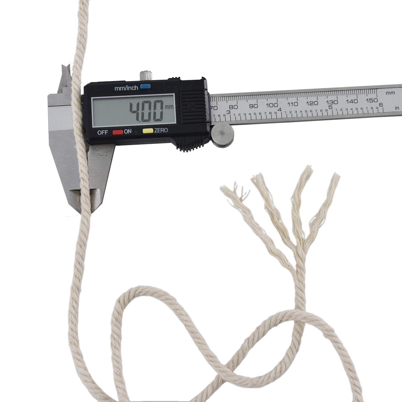 (4mm x 100m(about 109 yd)) Handmade Decorations Natural Cotton Bohemia Macrame DIY Wall Hanging Plant Hanger Craft Making Knitting Cord Rope Natural Color Beige