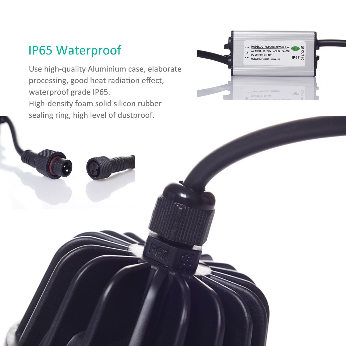 PRODELI LED Ceiling Light Fixture Flush Mount Warm White Recessed Lighting Trim Downlight Wall Sconce for Housing Bathroom Kitchen Living Dining Room (9W, AC85-265V, 3000K, with Driver)