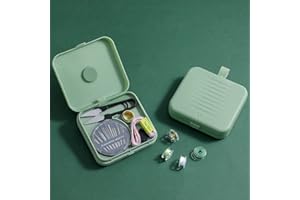 4EVERY Small Sewing kit Travel Size, Mini Sewing Kits Storage-Box Gifts for Adults, Beginners DIY Easy Embroidery Thread Needle Accessories,Home and Hand Sewing Supplies, Basic Emergency Needle case (Green)