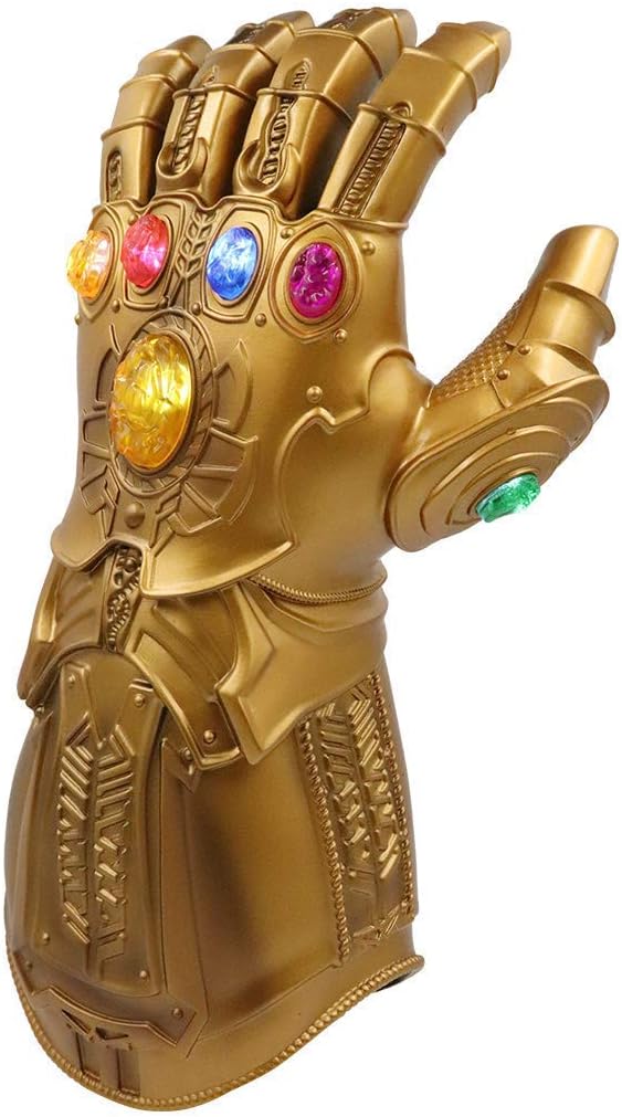 FUGUI Infinity Gauntlet Thanos Golve with 6 LED Light Up Gems PVC Gift Toy Cosplay For Kids …